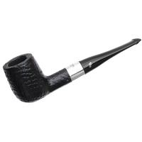 Irish Seconds Sandblasted Billiard with Silver Band P-Lip (1)