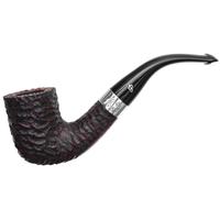 Irish Seconds Rusticated Bent Billiard with Silver Band P-Lip (2) (9mm)