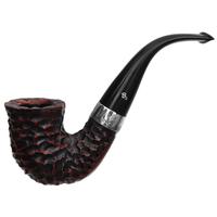Irish Seconds Rusticated Calabash with Silver Band Fishtail (2)