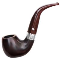 Irish Seconds Smooth Bent Billiard with Silver Band Fishtail (2)