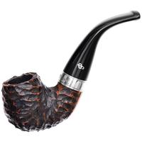 Irish Seconds Rusticated Bent Billiard with Silver Band Fishtail (2)