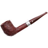 Irish Seconds Sandblasted Billiard with Silver Band Fishtail (2)