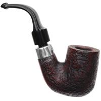 Irish Seconds Sanblasted Bent Billiard with Silver Army Mount P-Lip (1)