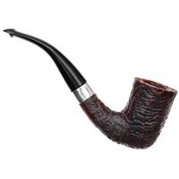 Irish Seconds Sandblasted Bent Biliard with Silver Band P-Lip (1)