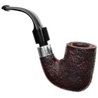 Irish Seconds Sandblasted Bent Billiard with Silver Army Mount P-Lip (1)