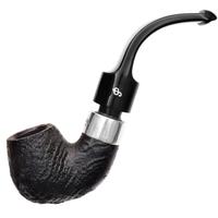 Irish Seconds Sandblasted Bent Billiard with Silver Army Mount (1)