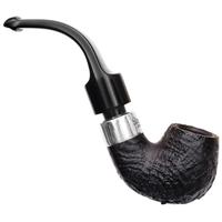 Irish Seconds Sandblasted Bent Billiard with Silver Army Mount (1)