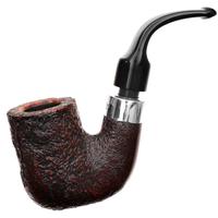 Irish Seconds Sandblasted Bent Billiard with Silver Army Mount P-Lip (1)