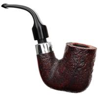 Irish Seconds Sandblasted Bent Billiard with Silver Army Mount P-Lip (1)