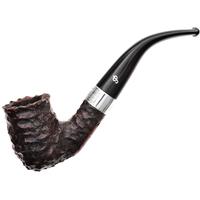 Irish Seconds Rusticated Bent Billiard with Silver Band Fishtail (2)