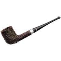 Irish Seconds Sandblasted Billiard with Silver Band Fishtail (2)