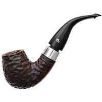Irish Seconds Rusticated Bent Billiard with Silver Army Mount P-Lip (1)