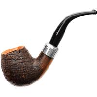 Irish Seconds Sandblasted Bent Billiard with Army Mount Fishtail (3) (9mm)