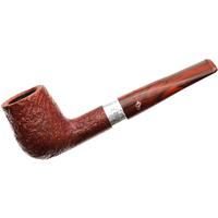 Irish Seconds Sandblasted Billiard with Silver Band Fishtail (2)