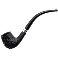 Irish Seconds Sandblasted Bent Billiard with Silver Band Fishtail (3)