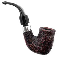 Irish Seconds Sandblasted Bent Billiard with Silver Army Mount P-Lip (1)