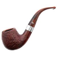 Irish Seconds Sandblasted Bent Billiard with Silver Band Fishtail (2)