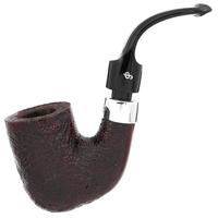 Irish Seconds Sandblasted Bent Billiard with Silver Army Mount P-Lip (1)