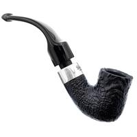 Irish Seconds Sandblasted Bent Billiard with Silver Army Mount P-Lip (1)