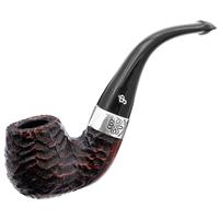 Irish Seconds Rusticated Bent Billiard with Silver Band P-Lip  (2)