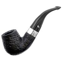 Irish Seconds Sandblasted Bent Billiard with Silver Band P-Lip (2)