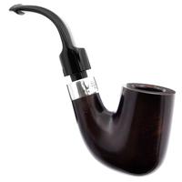 Irish Seconds Smooth Bent Billiard with Silver Army Mount P-Lip (1) (9mm)