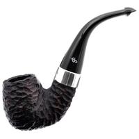 Irish Seconds Rusticated Bent Billiard with Silver Band P-Lip (2)