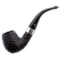 Irish Seconds Rusticated Bent Billiard with Silver Band P-Lip (2)