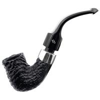 Irish Seconds Sandblasted Bent Billiard with Silver Army Mount P-Lip (1)
