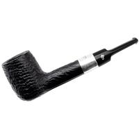 Irish Seconds Sandblasted Billiard with Silver Band Fishtail (1)