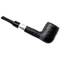 Irish Seconds Sandblasted Billiard with Silver Band Fishtail (1)