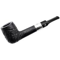 Irish Seconds Sandblasted Billiard with Silver Band Fishtail (1)