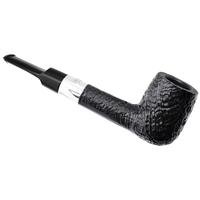 Irish Seconds Sandblasted Billiard with Silver Band Fishtail (1)