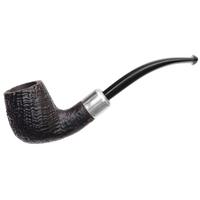 Musico Sandblasted Bent Billiard with Silver