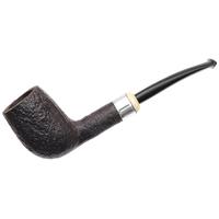 Musico Sandblasted Bent Billiard with Silver and Bone