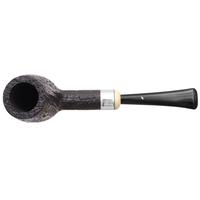 Musico Sandblasted Bent Billiard with Silver and Bone