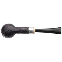 Musico Sandblasted Bent Billiard with Silver and Bone