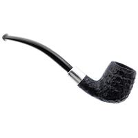 Musico Sandblasted Bent Billiard with Silver