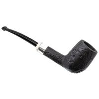 Musico Sandblasted Bent Billiard with Silver and Bone