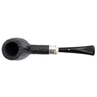Musico Sandblasted Bent Billiard with Silver and Bone