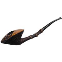 Il Duca Partially Sandblasted Bent Dublin with Bamboo (B)