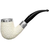 Barling Ivory Rusticated Bent Billiard with Silver Band (1812) (9mm)