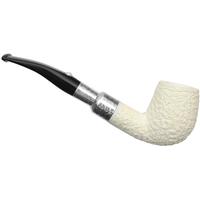 Barling Ivory Spigot Rusticated Bent Billiard with Silver (9mm)