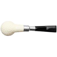 Barling Ivory Spigot Rusticated Bent Billiard with Silver (9mm)