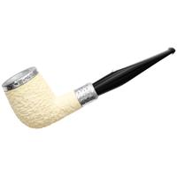 Barling Ivory 1812 Meerschaum Rusticated with Silver Cap (with Case) (9mm)