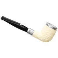 Barling Ivory 1812 Meerschaum Rusticated with Silver Cap (with Case) (9mm)