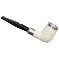 Barling Ivory Silver Cap Rusticated Billiard with Silver Army Mount (1812) (9mm)