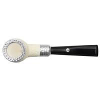 Barling Ivory Silver Cap Rusticated Billiard with Silver Army Mount (1812) (9mm)