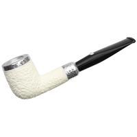 Barling Ivory Silver Cap Rusticated Billiard with Silver Army Mount (1812) (9mm)