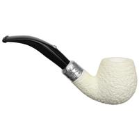 Barling Ivory Rusticated Bent Apple with Silver Army Mount (1812) (9mm)